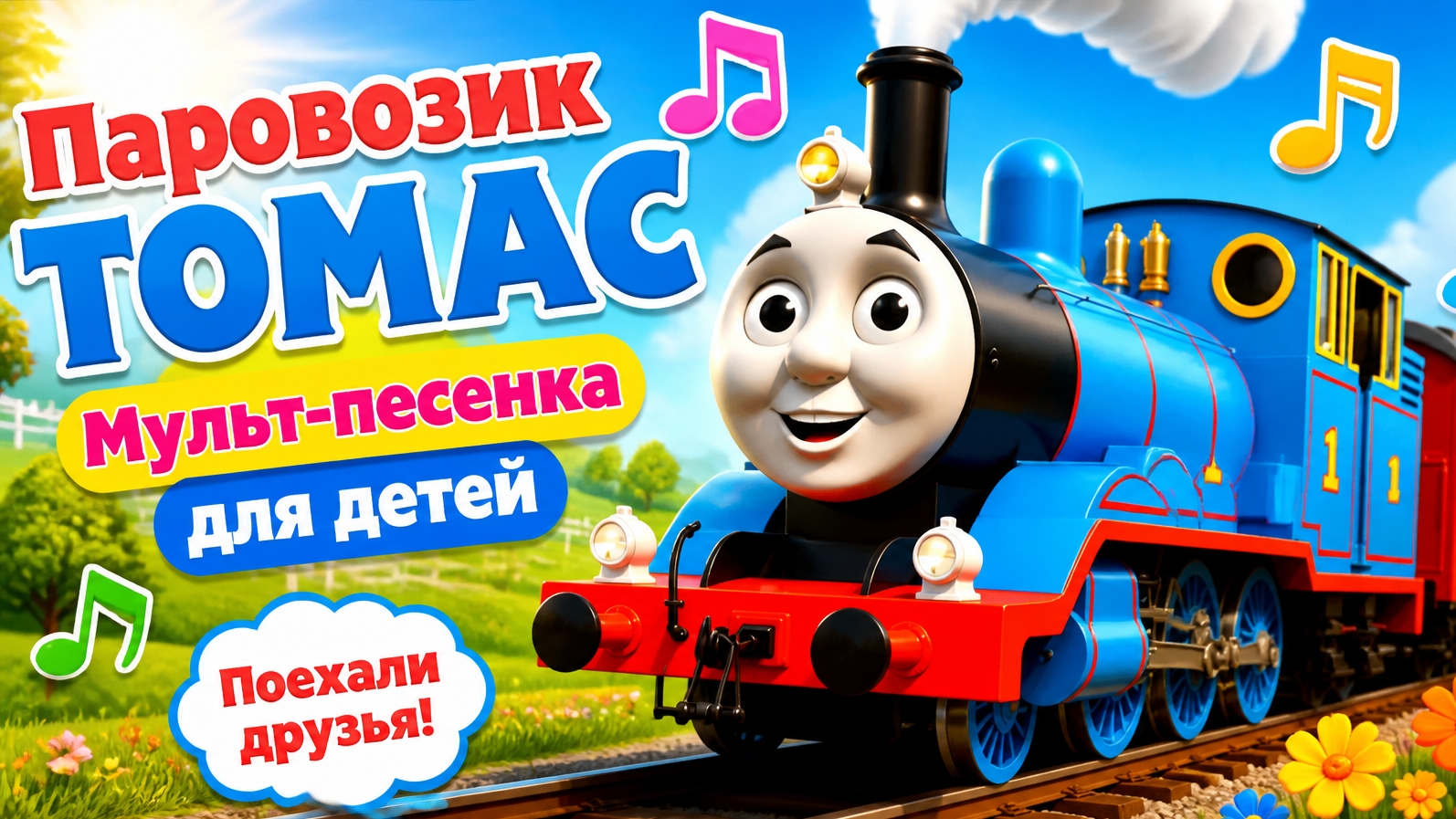 Паровозик Томас Мульт-песенка для детей