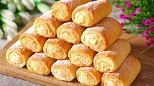 Творожное печенье трубочки! Такое в магазине не купишь! Рецепт печенья к чаю с начинкой!
