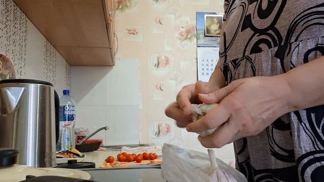мясо,помидоры,я