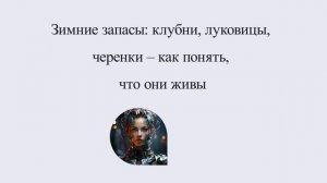 Зимние запасы: клубни, луковицы, черенки – как понять, что они живы