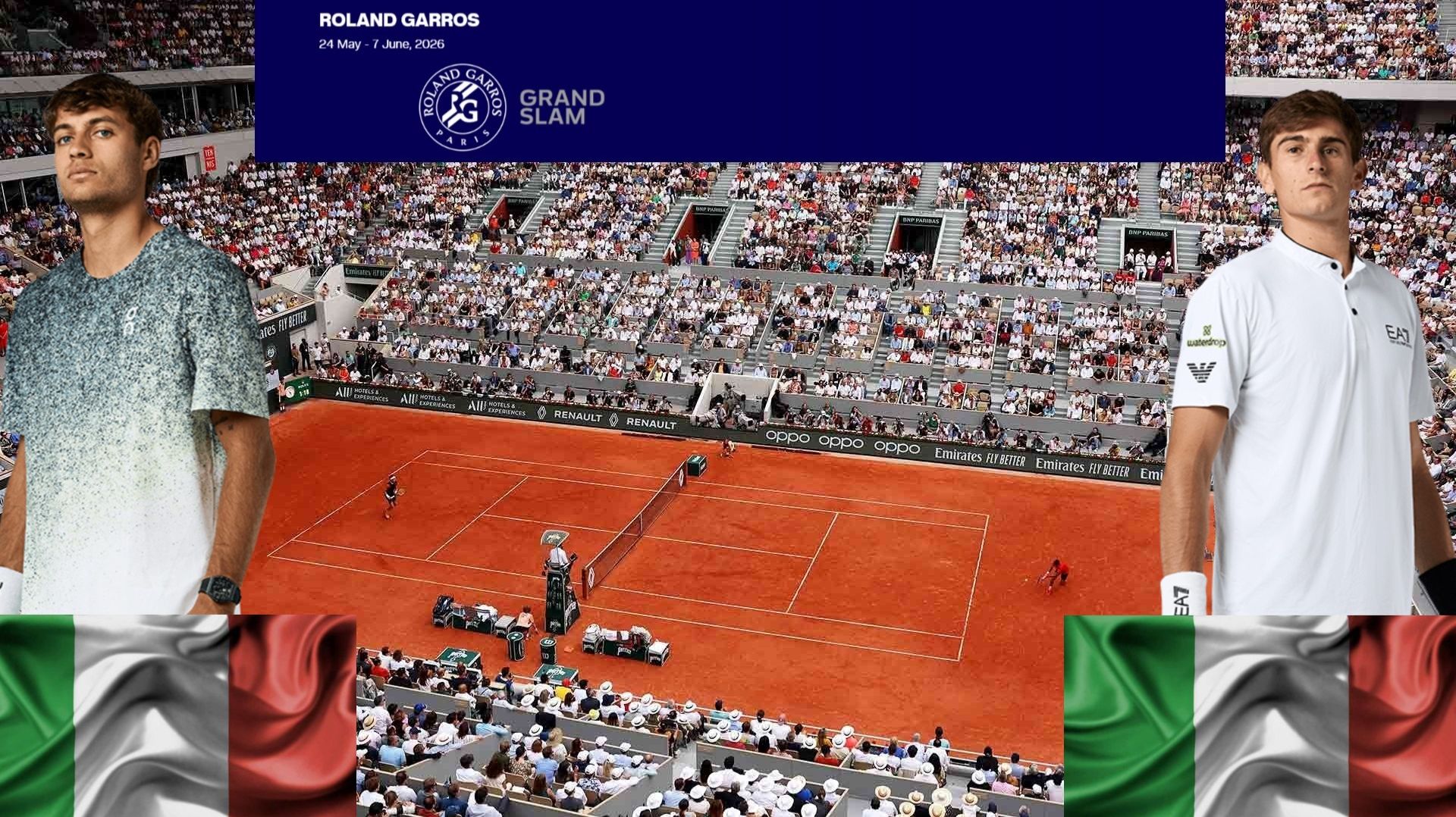 5/6 20:00 (10) 🇮🇹Флавио Коболли - 🇮🇹Маттео Арнальди / 🏆Grand Slam Ролан Гаррос. 🇨🇵Париж. 1/2 смотреть онлайн