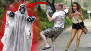 Трехголовый скелет-призрак. Страшный розыгрыш 👻 - УДИВИТЕЛЬНЫЕ РЕАКЦИИ - Лучшее из того, что просто