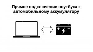 Прямое подключение ноутбука к автомобильному аккумулятору