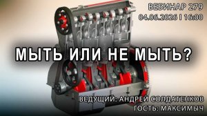 МЫТЬ ИЛИ НЕ МЫТЬ? ВЕБИНАР №279
