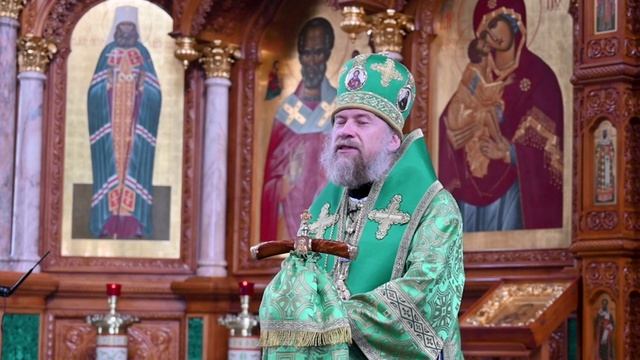 Проповедь митрополита Леонтия в Благовещенском кафедральном соборе а праздник Святой Троицы смотреть онлайн