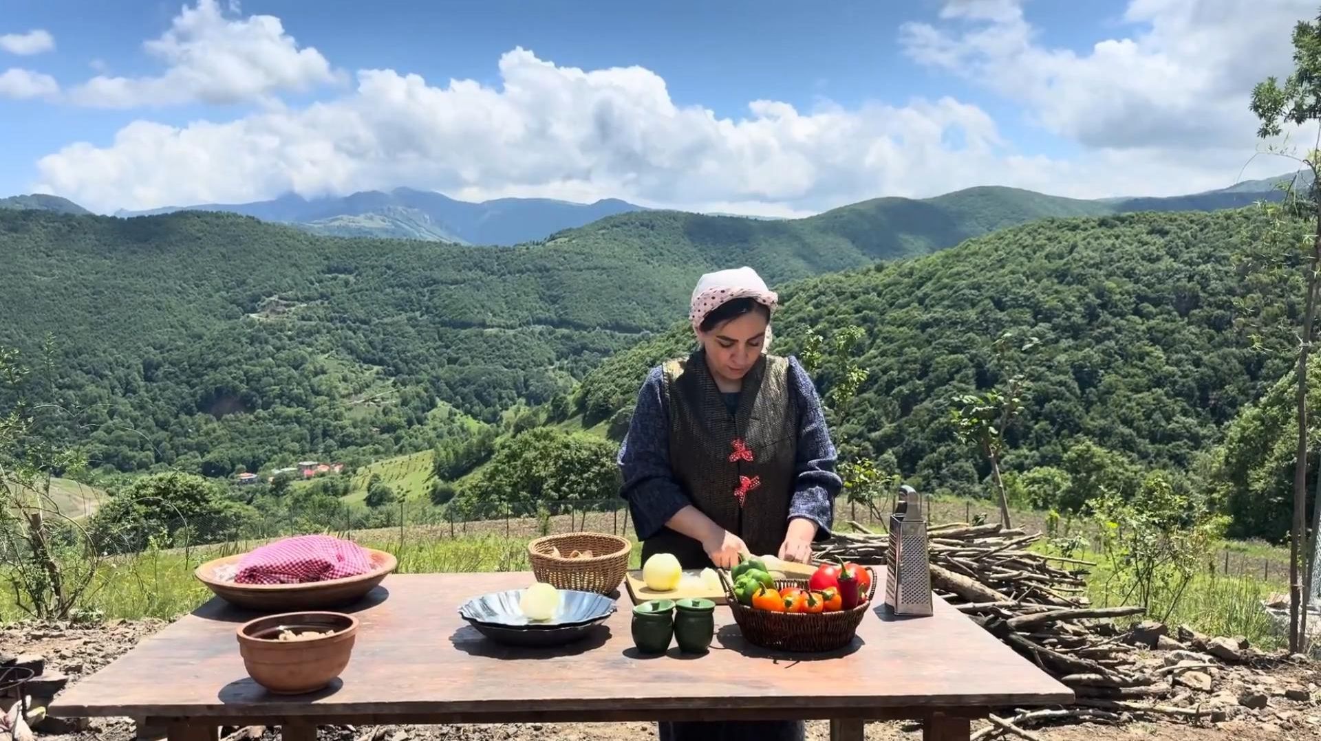 Выпечка хлеба и сельский обед Азербайджанская Кухня Деревенская Кухня Рецепты смотреть онлайн