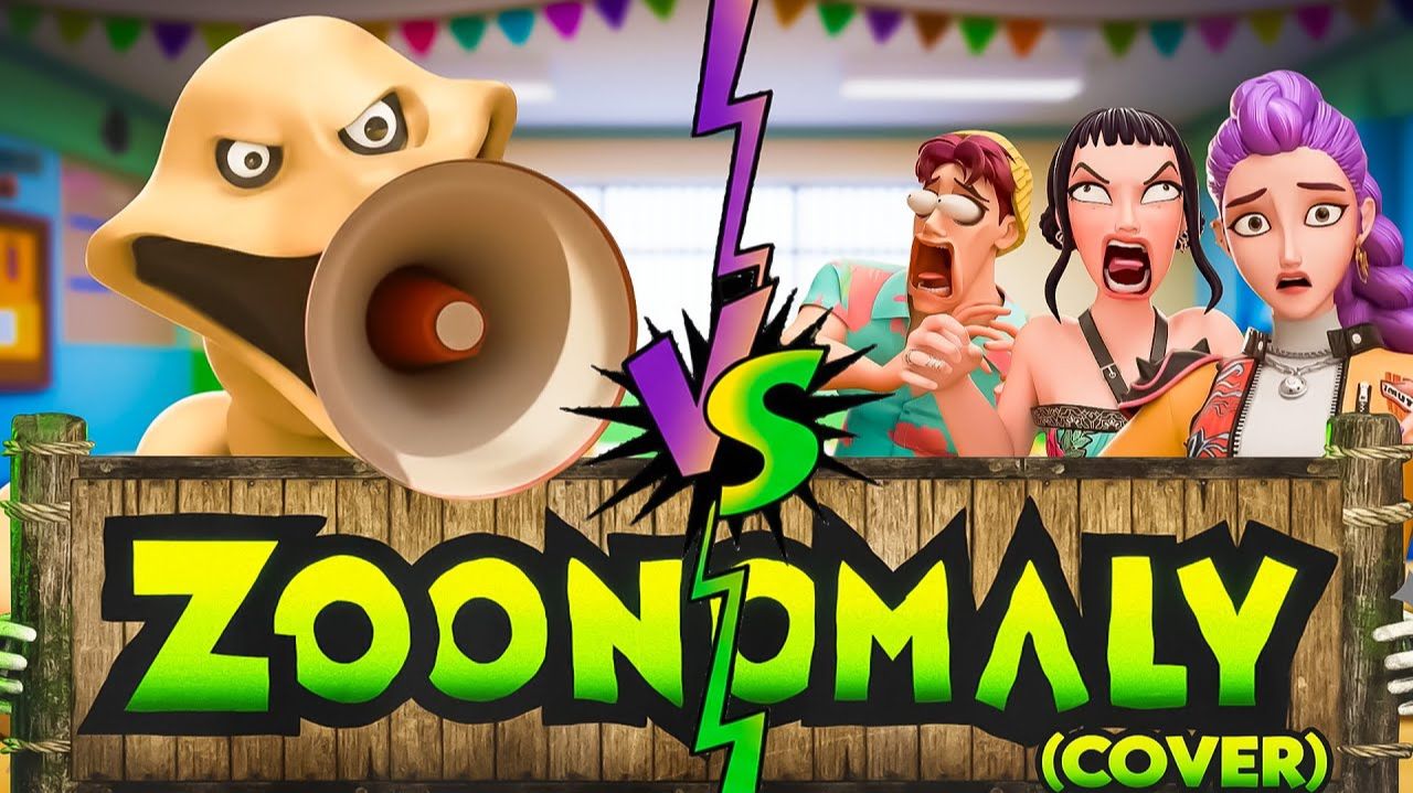 HUNGRY WORM против Kpop Demon Hunters в школе | Тематическая песня Zoonomaly (КАВЕР)