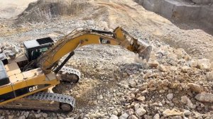 CAT 345D LME ｜ Rock Destroyer in the Quarry ｜ Expert excavator operator