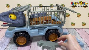 353592  Набор для песка Lanson Toys с машинкой Дино 7пр