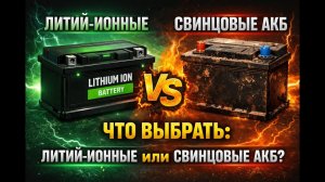Что выбрать: литий-ионные или свинцово кислотные АКБ?