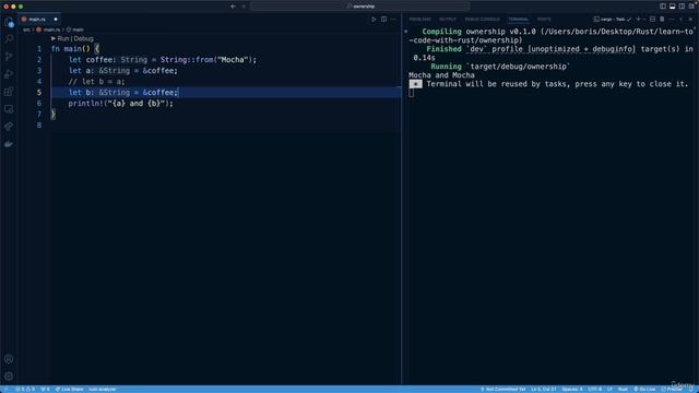 110. Ownership with Immutable and Mutable References смотреть онлайн