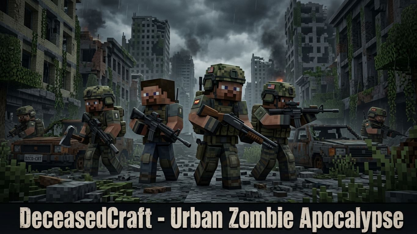 Игрем на сборке DeceasedCraft - Urban Zombie Apocalypse #2