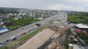 В Самаре продолжается строительство дублера Московского шоссе / уложен нижний слой асфальта / Russia
