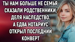 Ты нам больше не семья, сказали родственники, деля наследство. А едва нотариус…