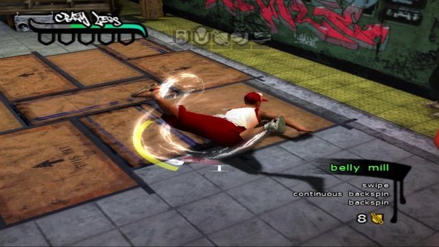 Bboy Crazy Legz Power Move set from BBOYTHEGAME