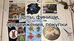 Продвижения, финиш Dimensions, старты и финиши на пластике, немного покупок / Вышивка крестом🪡