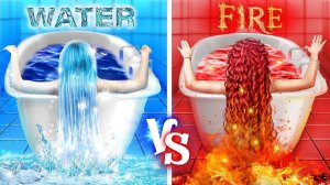 Девушка огонь vs девушка вода! 4 стихии в колледже! Девушка – огонь, вода, воздух и земля!