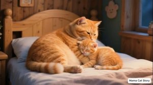 Мама-кошка и котенок собирают кукурузу и готовят попкорн с маслом дома