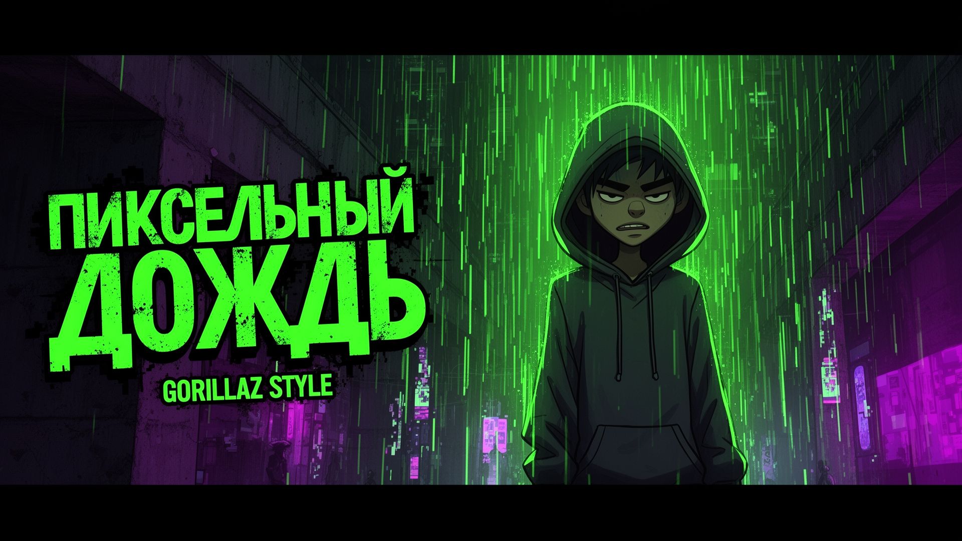 Если бы Gorillaz пели на русском… — ПИКСЕЛЬНЫЙ ДОЖДЬ / CyberKas (Animated MV)