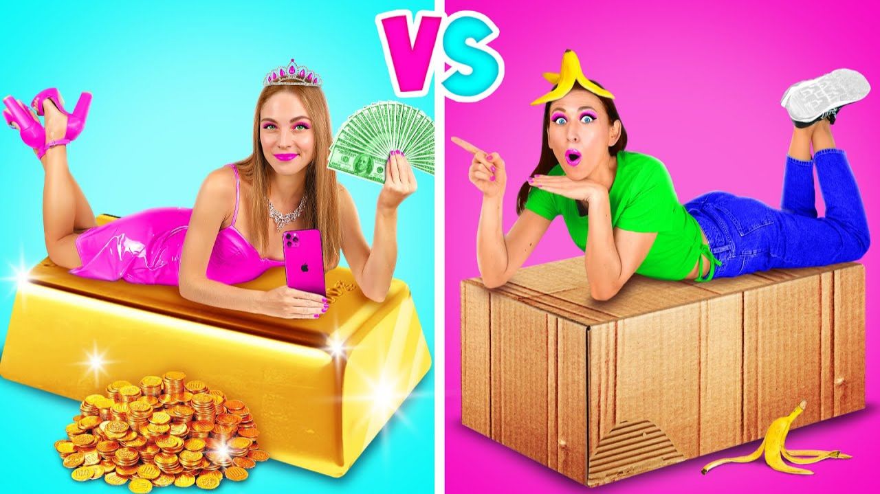 Богатые студенты vs Бедные студенты  Смешные Челленджи от Fun Teen