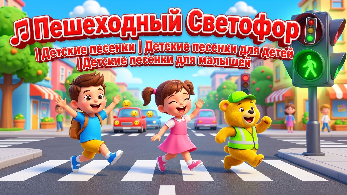 🎵Пешеходный Светофор🚦| Детские песенки | Детские песенки для детей | Детские песенки для малышей