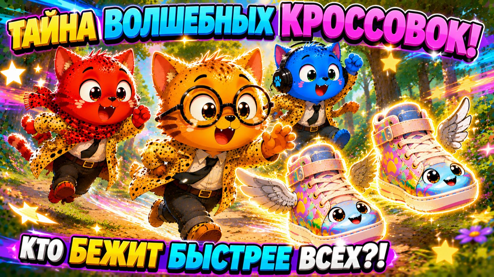 Мультики для детей. Яркие Мультики. Детские мультики.Коты-Детективы и Кроссовки