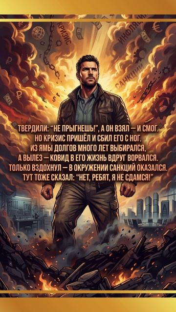 Предприниматель  это  про тебя? Тогда песня Не сдамся! точно для тебя!  