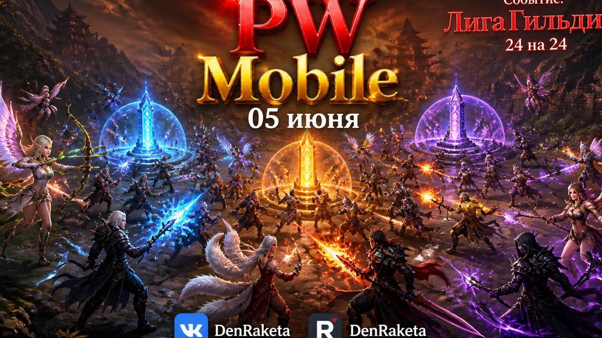PW mobile Лига гильдий — 24 на 24. Защищаем и отбиваем три точки, гильдия на гильдию