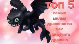 топ 5 самых милых драконов из как приручить дракона 🐲❤️