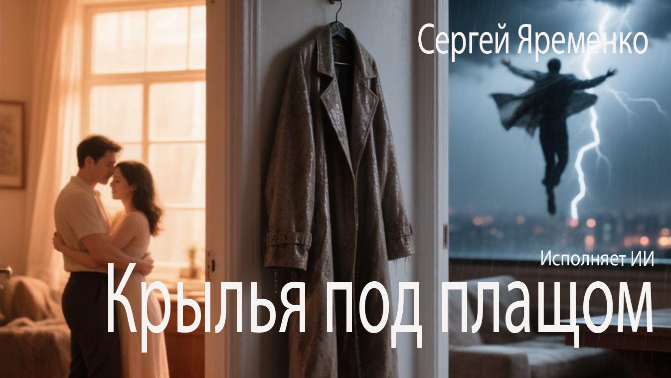 Лирическая песня "Крылья под плащом". Стихи Сергей Яременко, исполнение ИИ