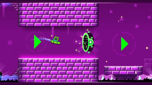 Как нужно проходить первый уровень в огненном Geometry Dash