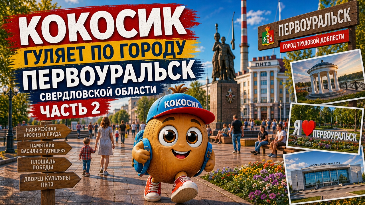 Кокосик гуляет по городу Первоуральск, ч.2