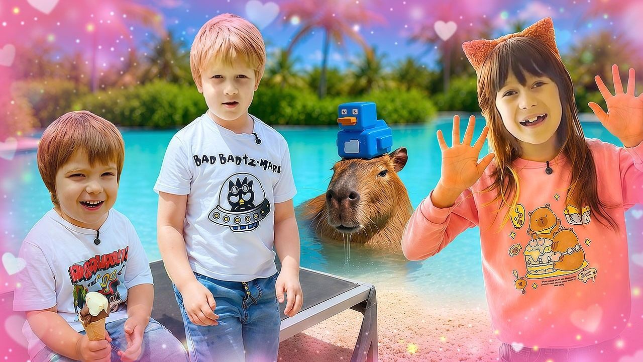 Капибара покоряет отель! 🐹🏨 Весёлый день в отеле с Бьянкой, Карлом и Дорианом | Для детей смотреть онлайн