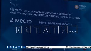 Нижегородская область заняла второе место в национальном рейтинге инвестиционного климата