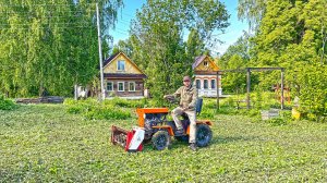 Трава теперь не проблема! Открыл для себя новый способ косить траву. Минитрактор и мульчер в деле