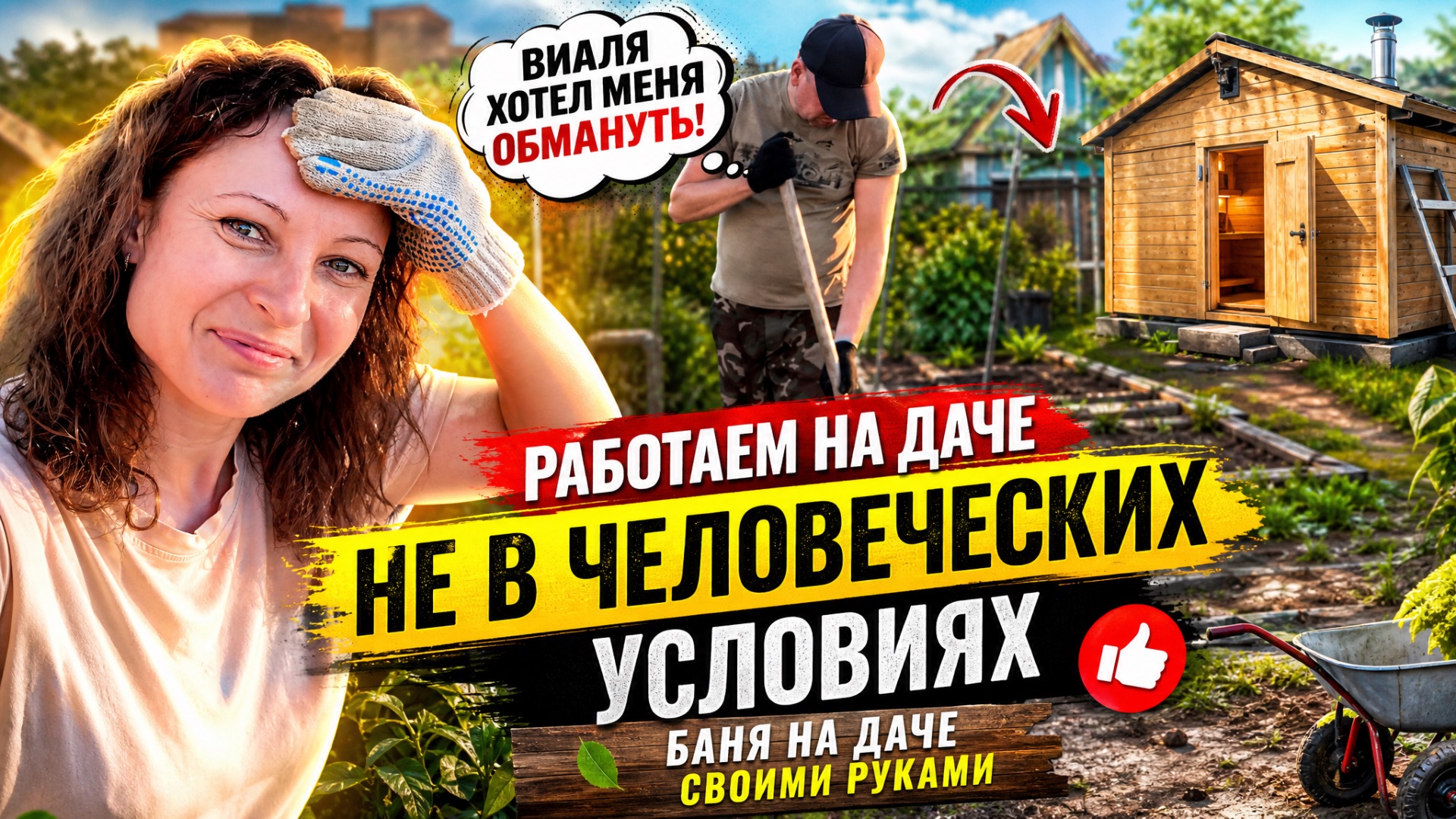 РАБОТАЕМ НА ДАЧЕ НЕ В ЧЕЛОВЕЧЕСКИХ УСЛОВИЯХ/ВИТАЛЯ ХОТЕЛ МЕНЯ ОБМАНУТЬ/БАНЯ НА ДАЧЕ СВОИМИ РУКАМИ смотреть онлайн