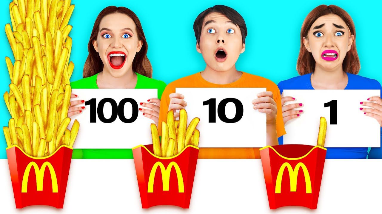 100 СЛОЕВ ЕДЫ ЧЕЛЛЕНДЖ !