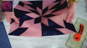 ПЭЧВОРК ПРОСТО и ЯРКО из двух полос ткани «ЗВЕЗДА ОХОТНИКА»! patchwork block star hunter