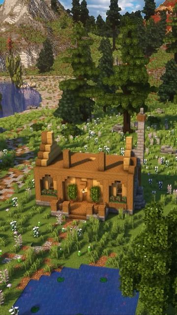 How to Build a Woodland Cottage House in Minecraft