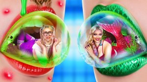 Экстремальное преображение из ботанши в русалку! Как стать русалкой в тюрьме!