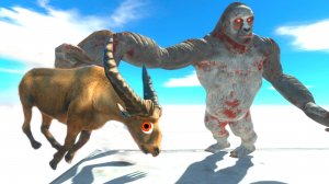 КИНГ КОНГ ПРОТИВ БЫКА, СЛОНА, ЖИРАФА И БЕГЕМОТА 😱 Animal Revolt Battle Simulator