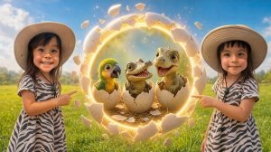 Твин Твин узнают, какие животные появляются из яиц!🥚😲🌈