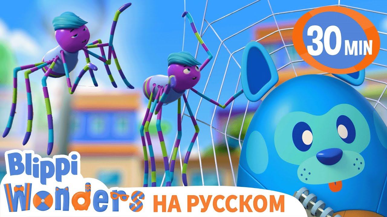 паутина | Изучай этот мир вместе с Блиппи | Обучающие видео для детей | Blippi Russian смотреть онлайн
