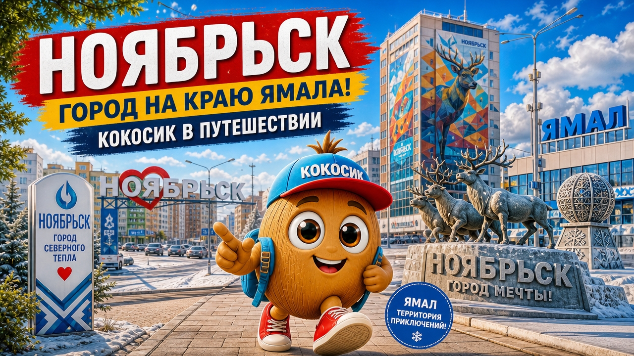 Кокосик гуляет по городу Ноябрьск, ч.1