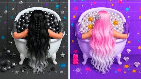 Сказочный преображение! Посмотрите как Glam Girl становится морской принцессой