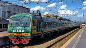 Короткая поездка на ЭД4М 0381 «Ладога» Финляндский вокзал - Пискарëвка