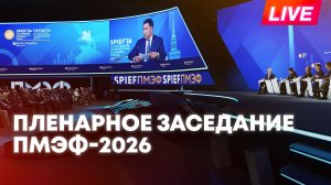 Путин выступает на пленарном заседании ПМЭФ-2026