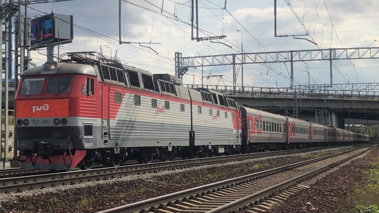ЧС7-099 На перегоне Ростокино-Лосиноостровская смотреть онлайн
