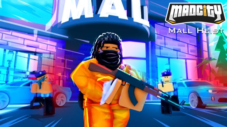 Играю в Mad City в роблоксе