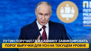 Путин поручил ГД и кабмину зафиксировать порог выручки для УСН на текущем уровне